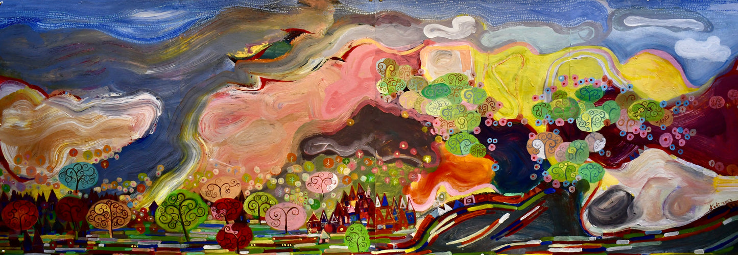 Magical African Village Exhibit: Village Possibility 3 (29 X 88)