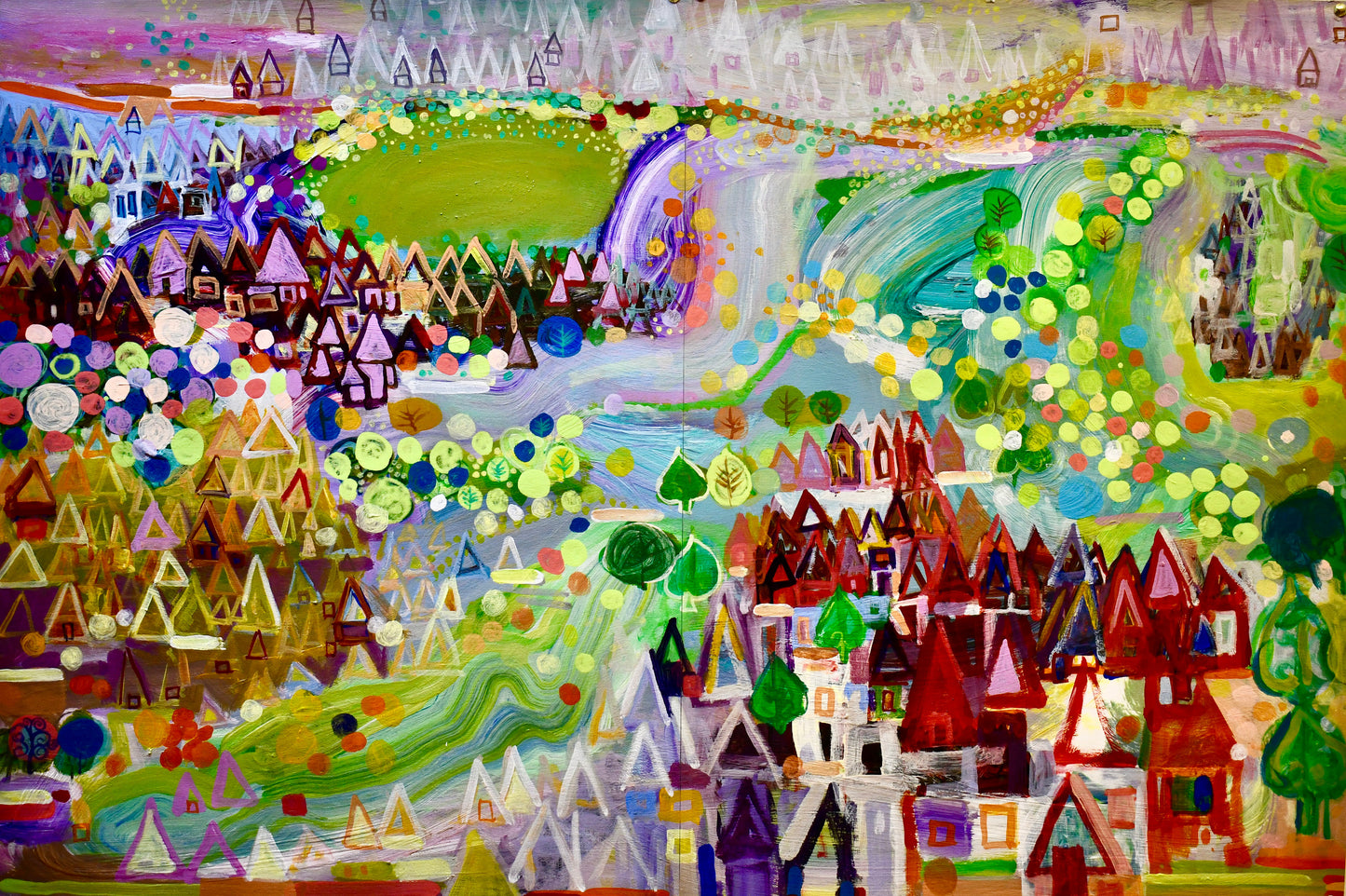 Magical African Village Exhibit: Village Possibility 1 (30x44)